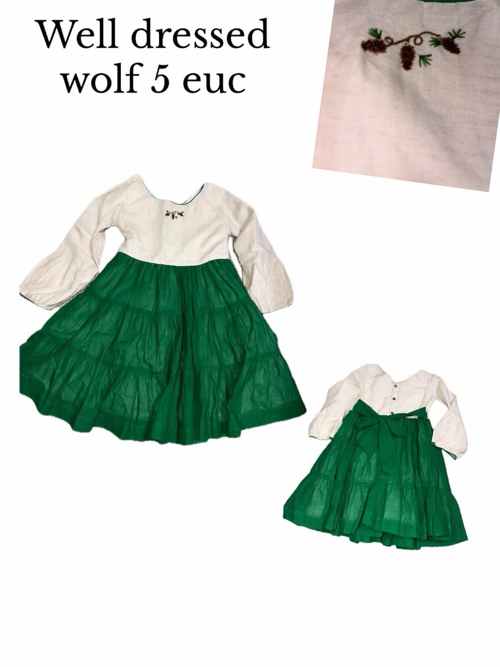Well dressed wolf size 5 Christmas dress